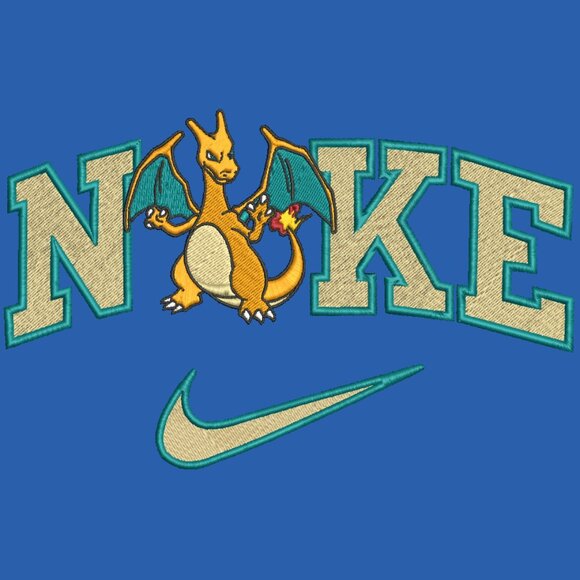 Nike Pokemon Charizard Embroidered Adult Unisex Crewneck Sweatshirt Cozy - Picture 8 of 12